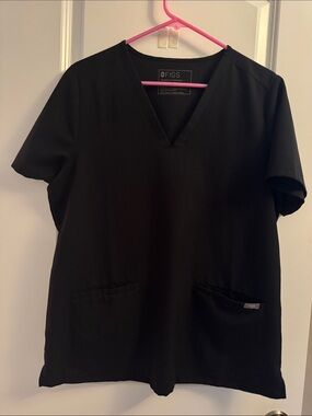 Figs Black Technical Collection Scrub Top